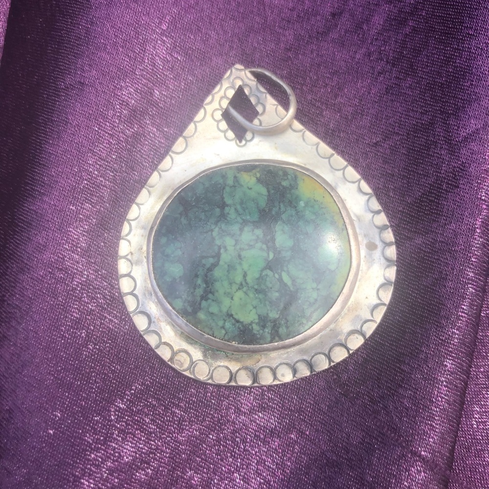 Turquoise pendant handmade necklace